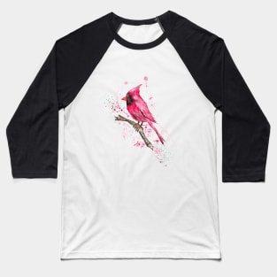 Red Cardinal on branch Baseball T-Shirt